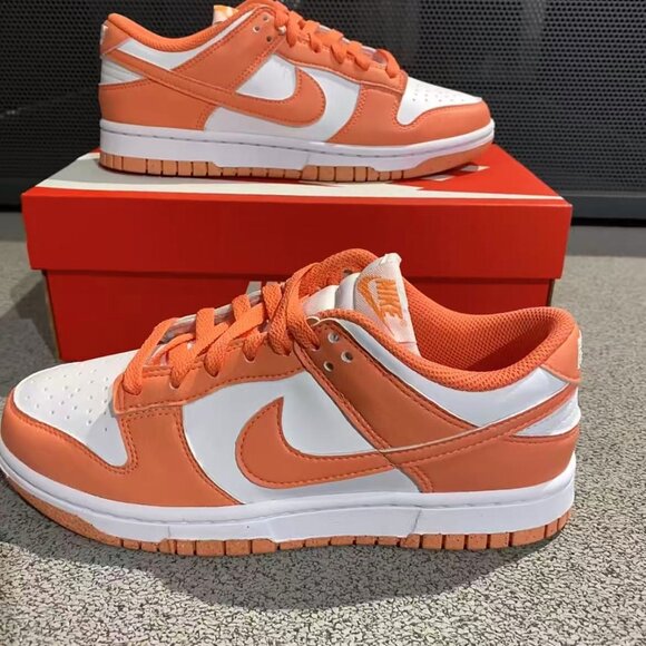 Nike Dunk Low Orange White Sneakers | Brand New With Original Box - Picture 1 of 4